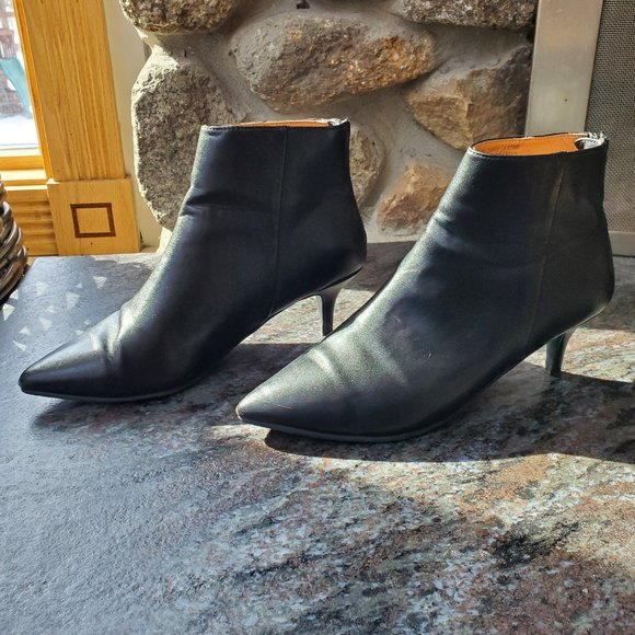 14th & Union Black Faux Leather Ankle Booties Size 6.5M - Picture 16 of 16